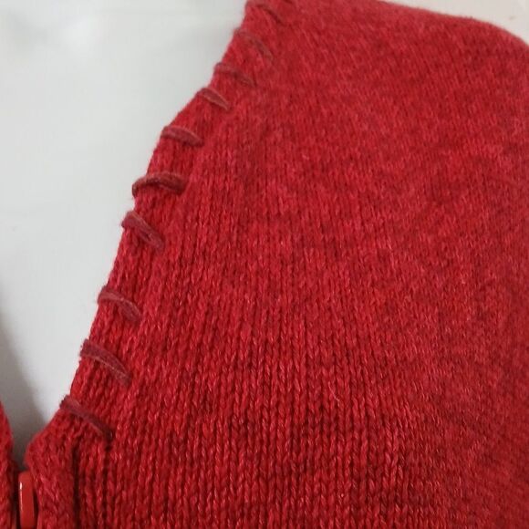 Tiara International vintage zip front sweater cardigan casual fall Sz L EUC - Picture 4 of 6